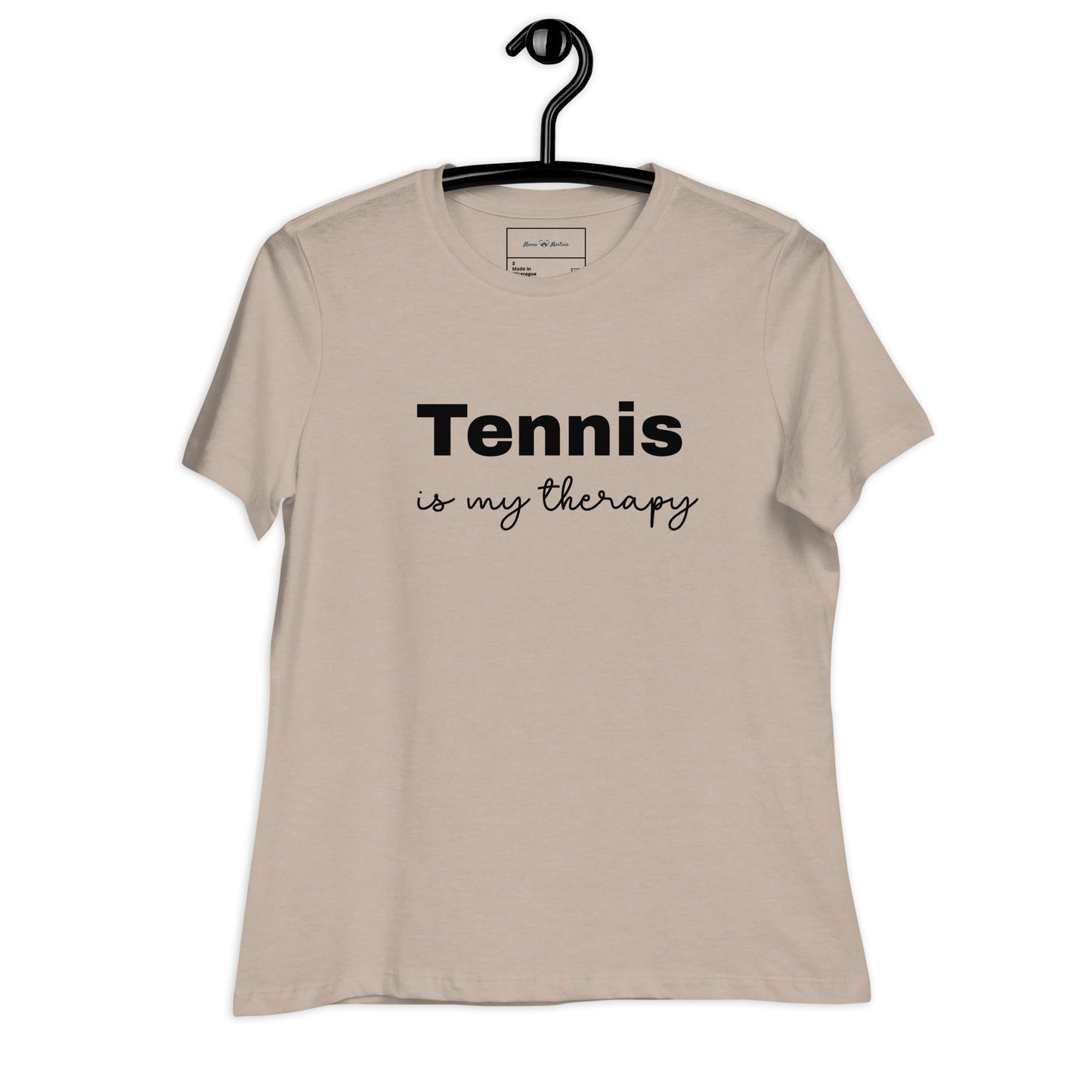 Women's Relaxed T-Shirt "Tennis is My Therapy"