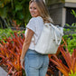 Backpack and tote bag in one. Vegan leather
