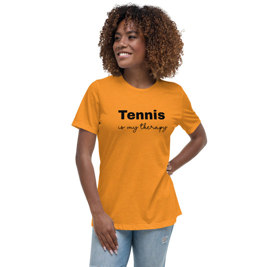 "Tennis is My Therapy" Relaxed Tee